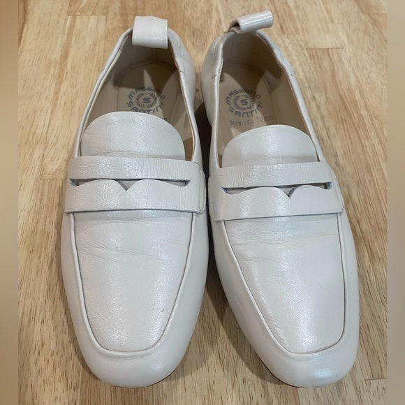 Massimo Santini off white leather moccasin size 36 - Picture 6 of 6